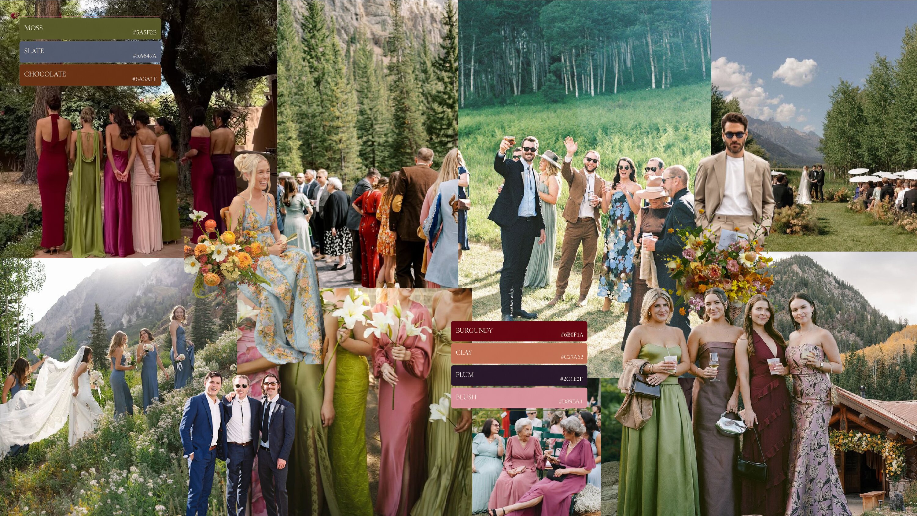 Mountain Chic attire inspiration moodboard